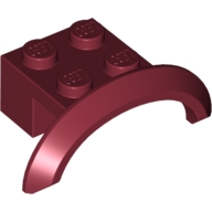 Lego auto blatník 4x2 1/2 x1, tmavě červená (4646575)